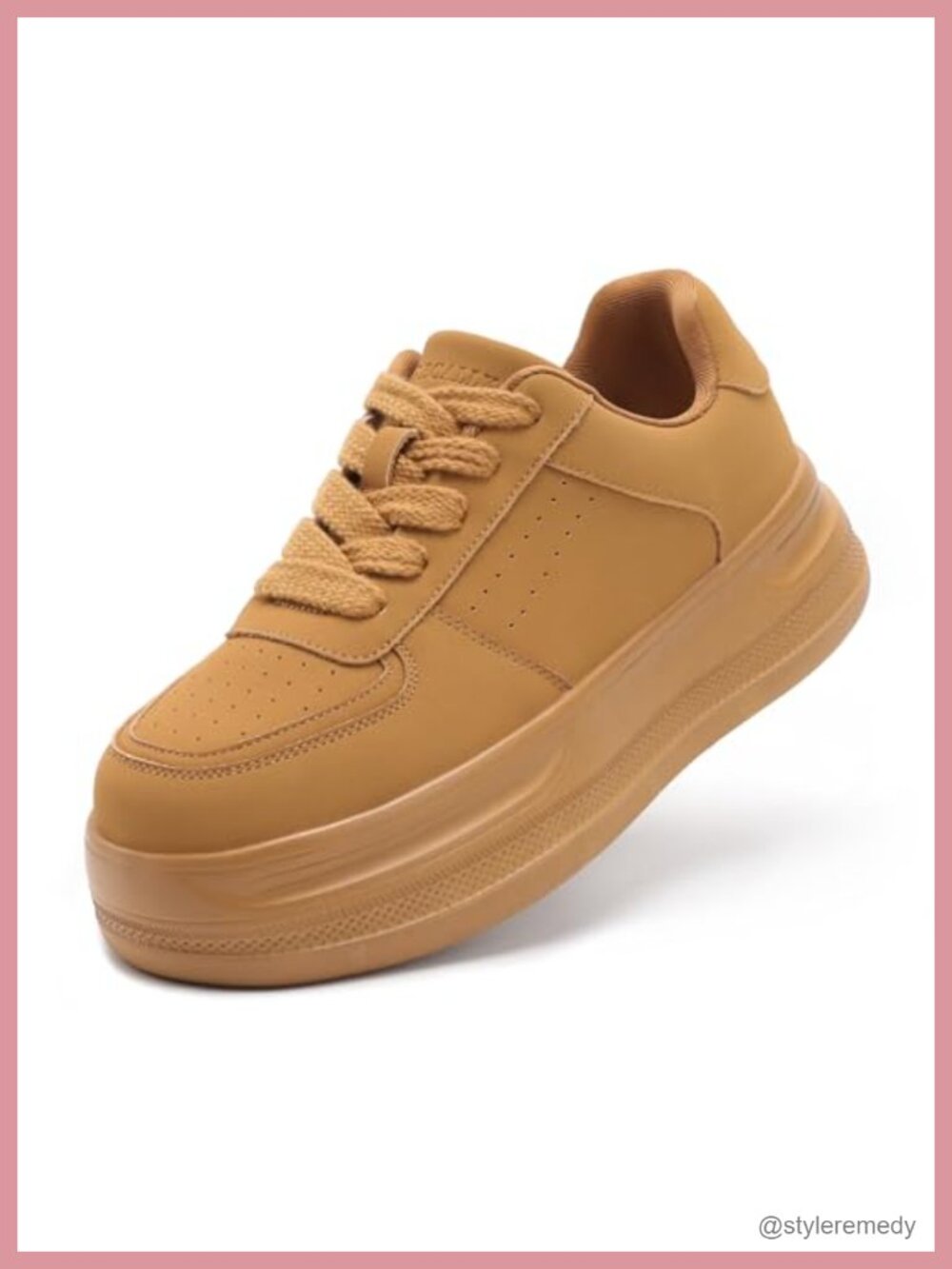 Women's Lightweight Platform Walking Sneakers Lace Up Casual Shoes